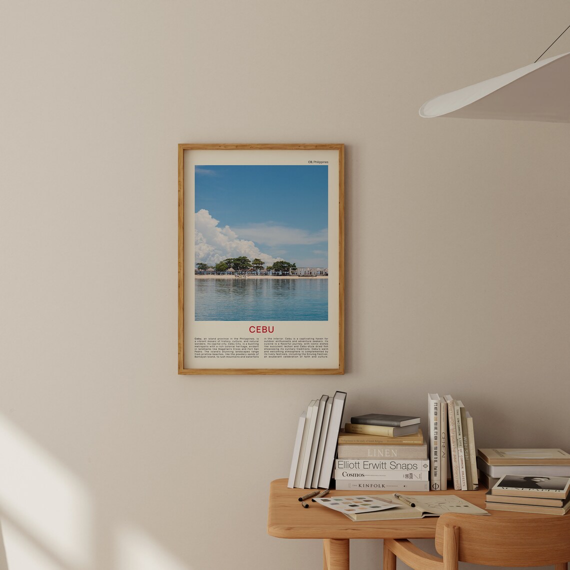 Cebu Philippines Film Photo Tropical Beach Travel Poster Shoreline - Image 2