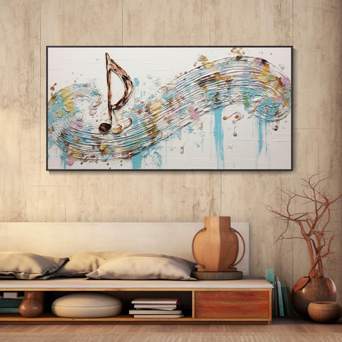 Abstract Music Oil Painting, Modern Art Print - Image 5