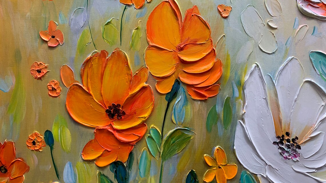 Spring Tulips, Knife-Painting Style Art Print - Image 5