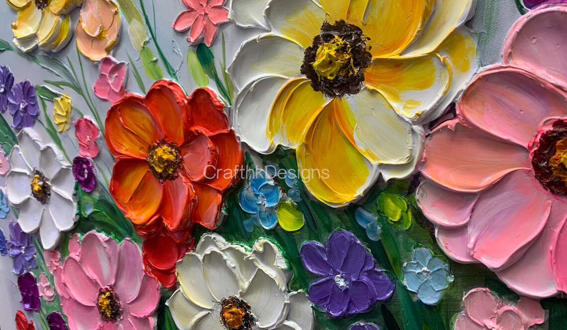 Boho Floral Meadow Art Print, Valentine's Gift - Image 4