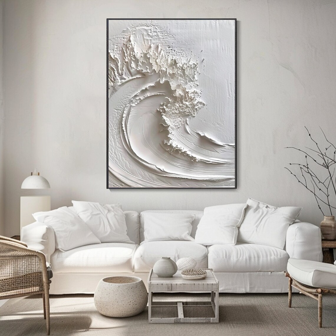 Abstract Wave Seascape, Modern Wabi-Sabi Art Print - Image 4