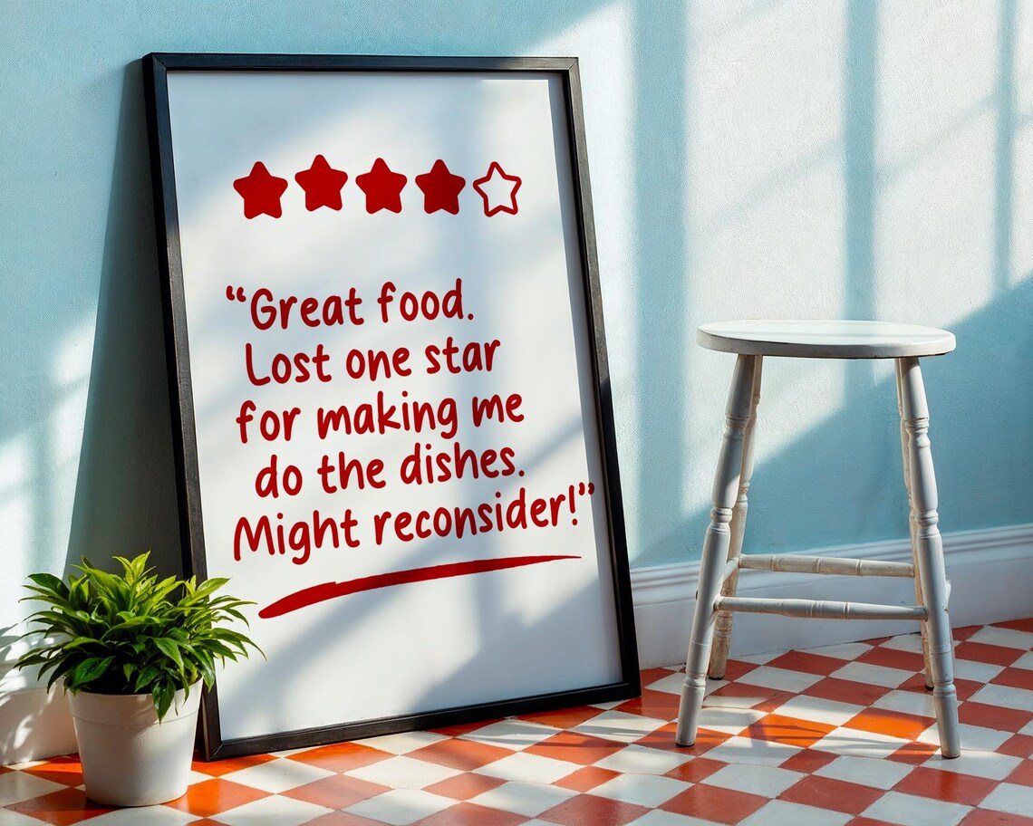 Funny Kitchen Wall Art, Vintage Food Quote - Image 3