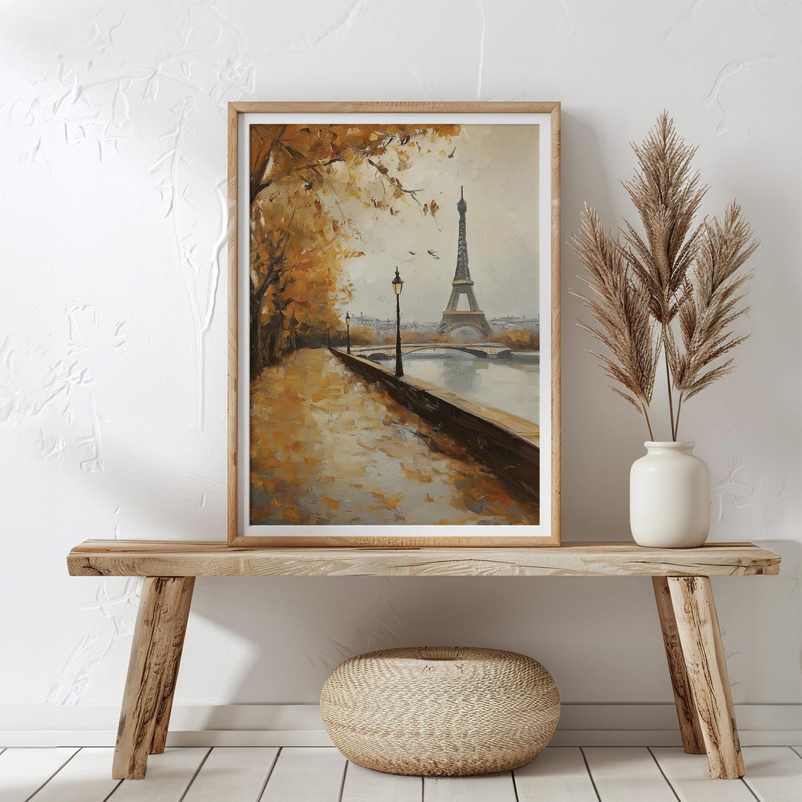 Paris Autumn Eiffel Tower Riverside Poster Romantic Fall Cityscape - Image 5
