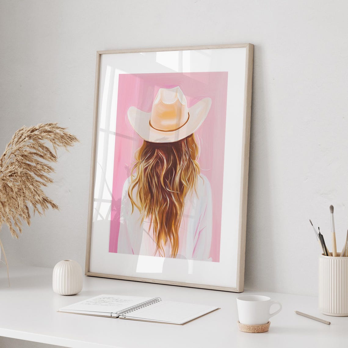 Cowgirl Wall Art Print Pink Western Poster Modern Country Wall Art Trendy Cowgirl Wall Decor - Image 2