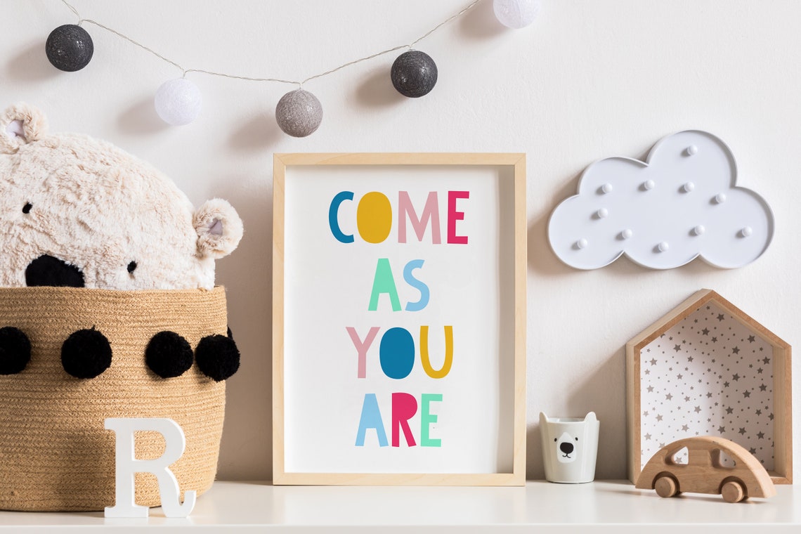 Come As You Are Colorful Inspirational Classroom Kids Quote Poster - Image 3