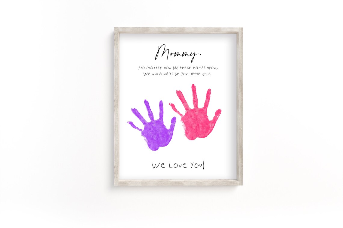 Handprint Craft Art For Mommy, Personalized Keepsake - Image 4