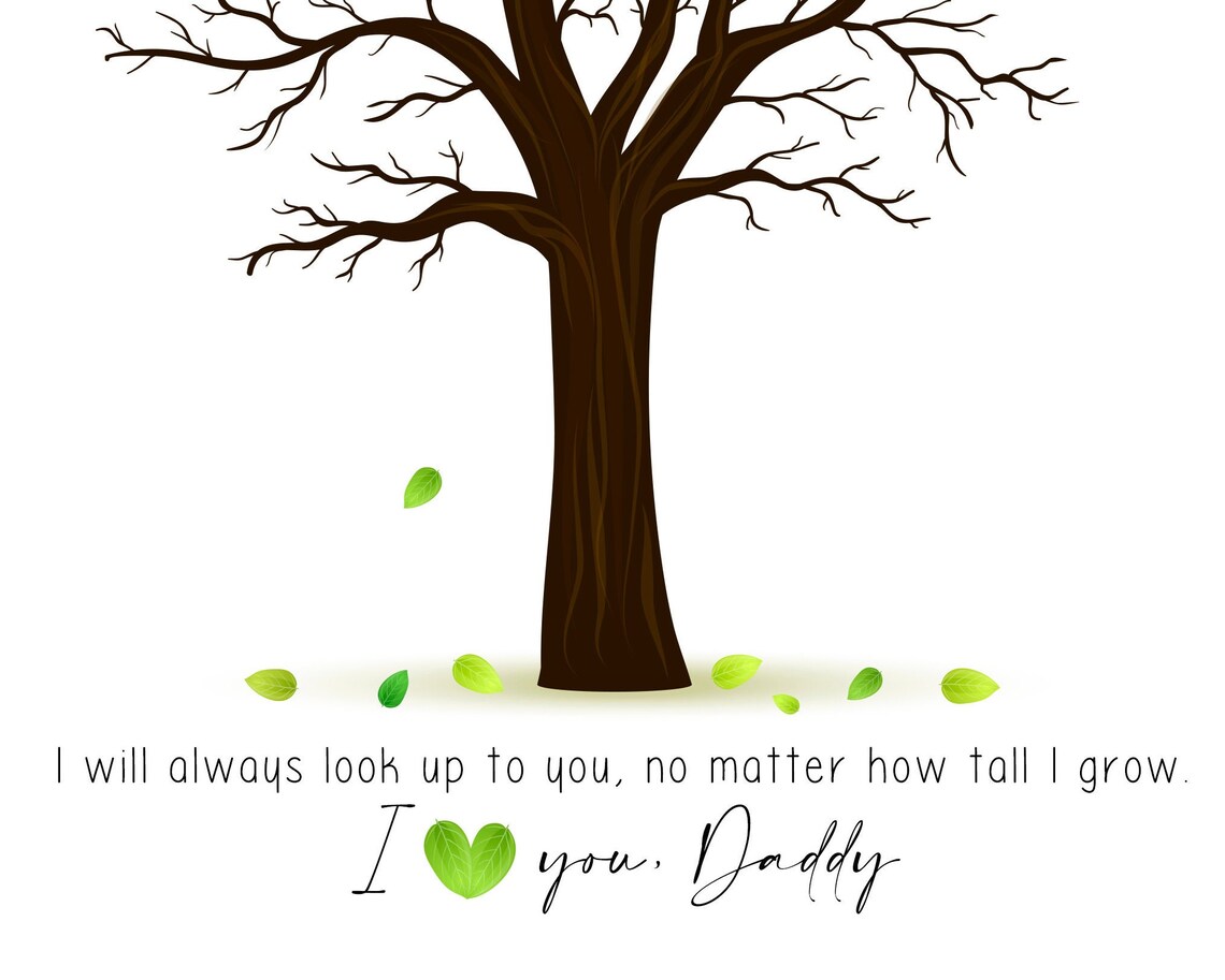 No Matter How Tall Fingerprint Tree Art Print - Image 4