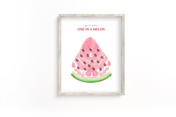 You Are One In A Melon Handprint Keepsake Art Print