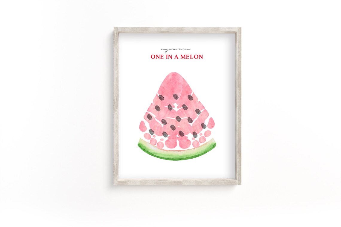 You Are One In A Melon Handprint Keepsake Art Print