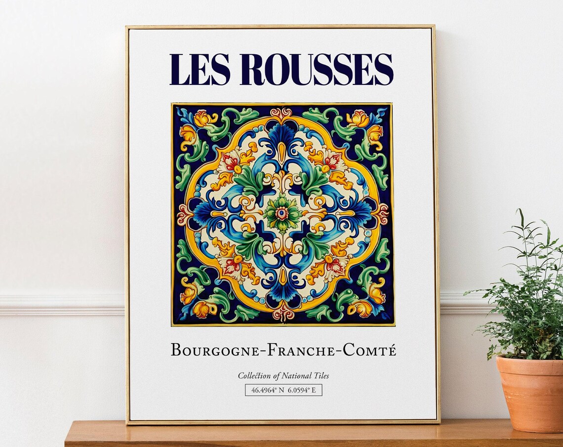 Les Rousses, France Traditional Tile Travel Poster