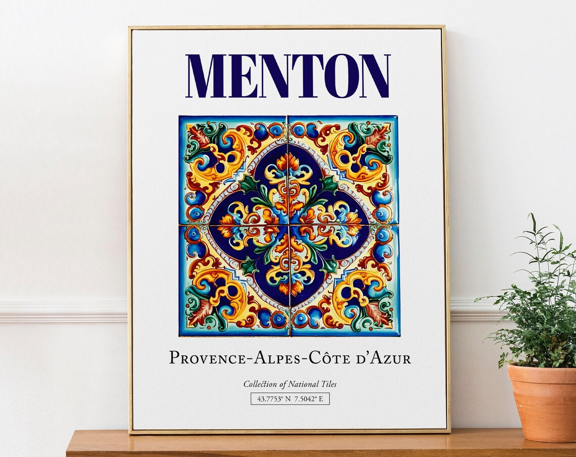 Menton Provence-Alpes-Côte d'Azur Travel Poster