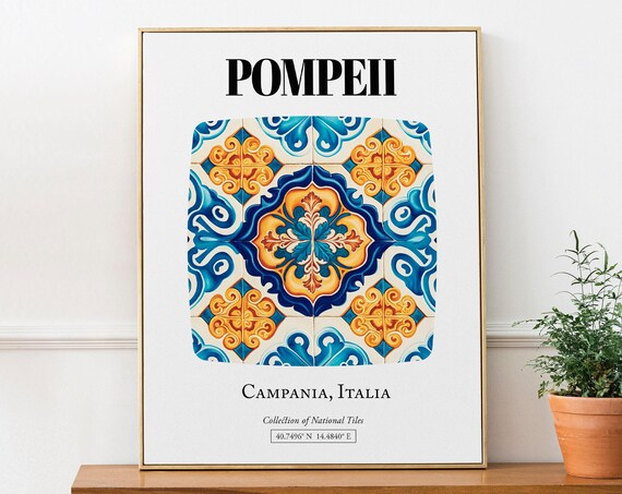 Pompeii Campania Italy Ancient Tile Pattern Art Print