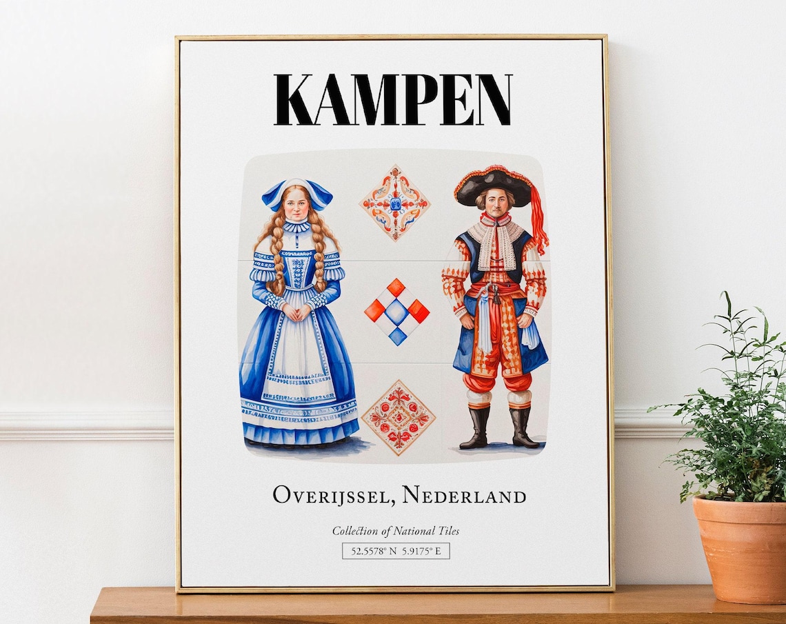 Kampen Netherlands Traditional Dutch Costumes Art Print