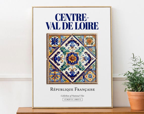 Centreval De Loire France Traditional Tile Art Print