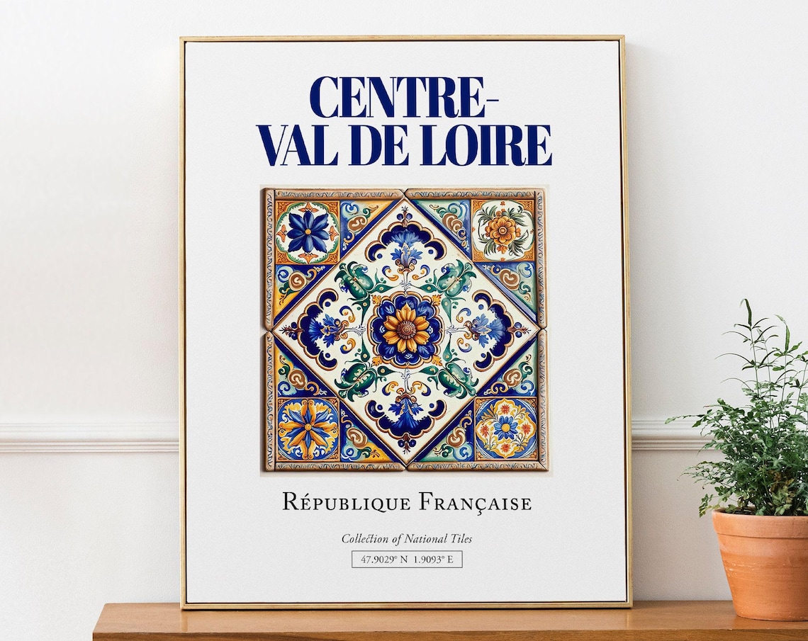 Centreval De Loire France Traditional Tile Art Print