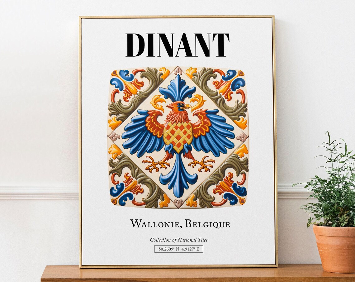 Dinant Wallonie Belgique Eagle Coat of Arms Art Print