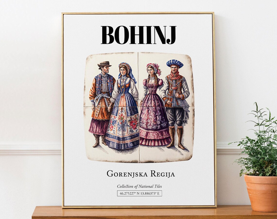 Bohinj Gorenjska Regija Slovenija Tile Pattern Art Print