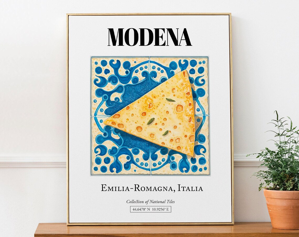 Modena Emilia-Romagna Italy Tile Pattern Art Print