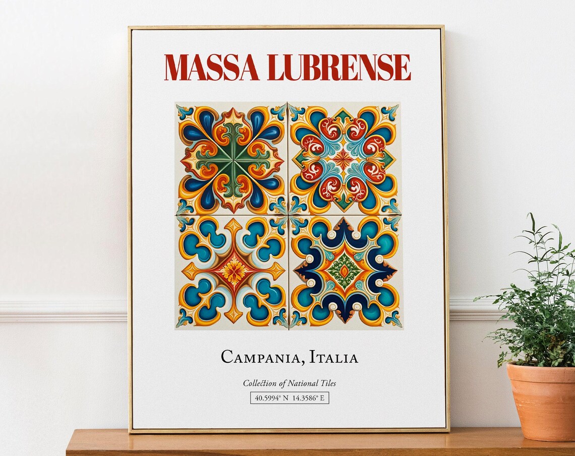 Massa Lubrense Campania Italy Maiolica Tile Art Print