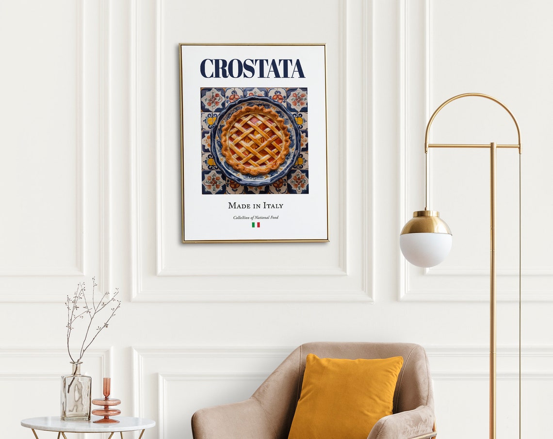 Crostata on Maiolica Tile Plate, Italian Food Art Print - Image 2