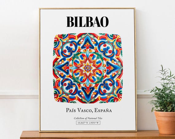 Bilbao Intricate Tile Patterns Art Print