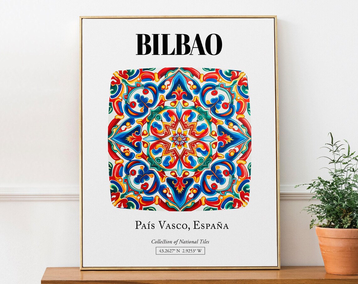 Bilbao Intricate Tile Patterns Art Print