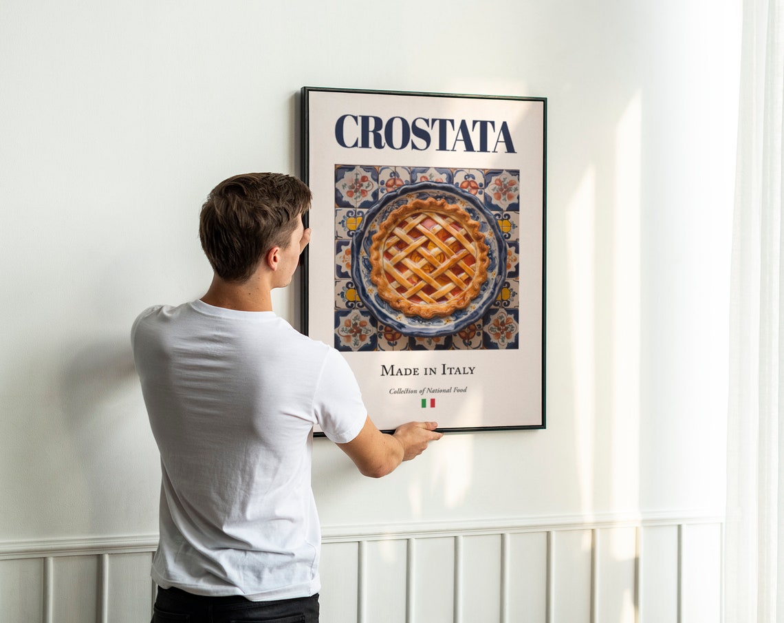 Crostata on Maiolica Tile Plate, Italian Food Art Print - Image 4