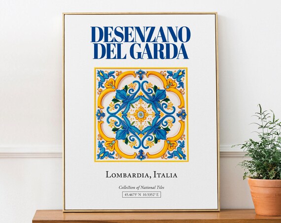 Desenzano Del Garda Maiolica Tile Travel Poster