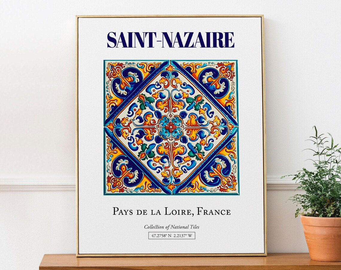 Saint-Nazaire Pays de la Loire France Minimalist Travel Poster