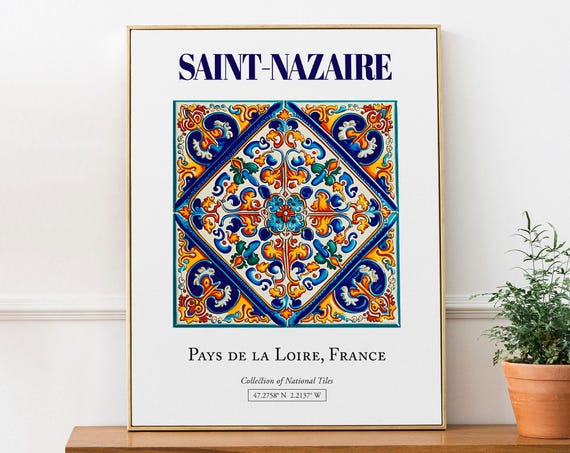 Saint-Nazaire Pays de la Loire France Minimalist Travel Poster