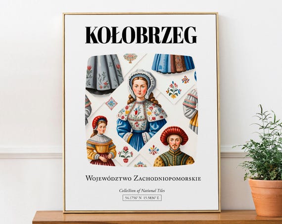 Koobrzeg Traditional Tile Pattern Art Print