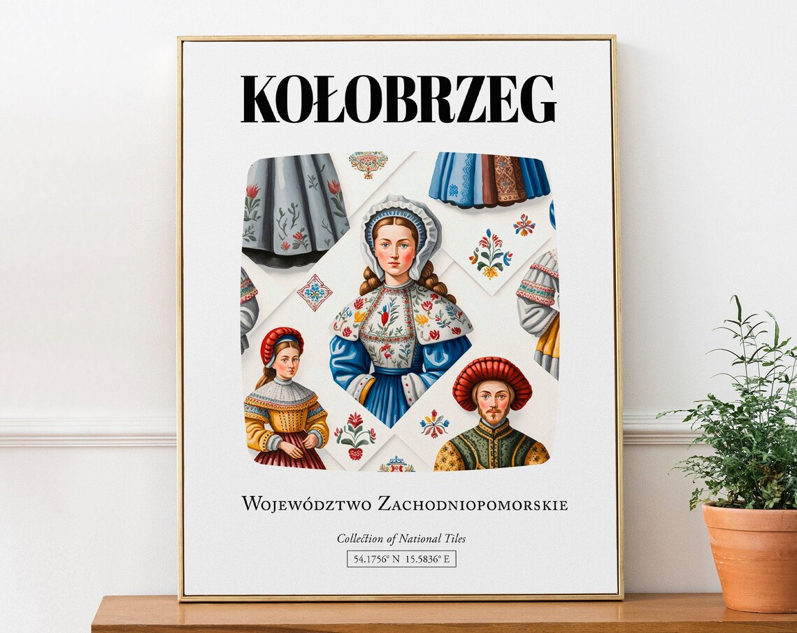 Koobrzeg Traditional Tile Pattern Art Print