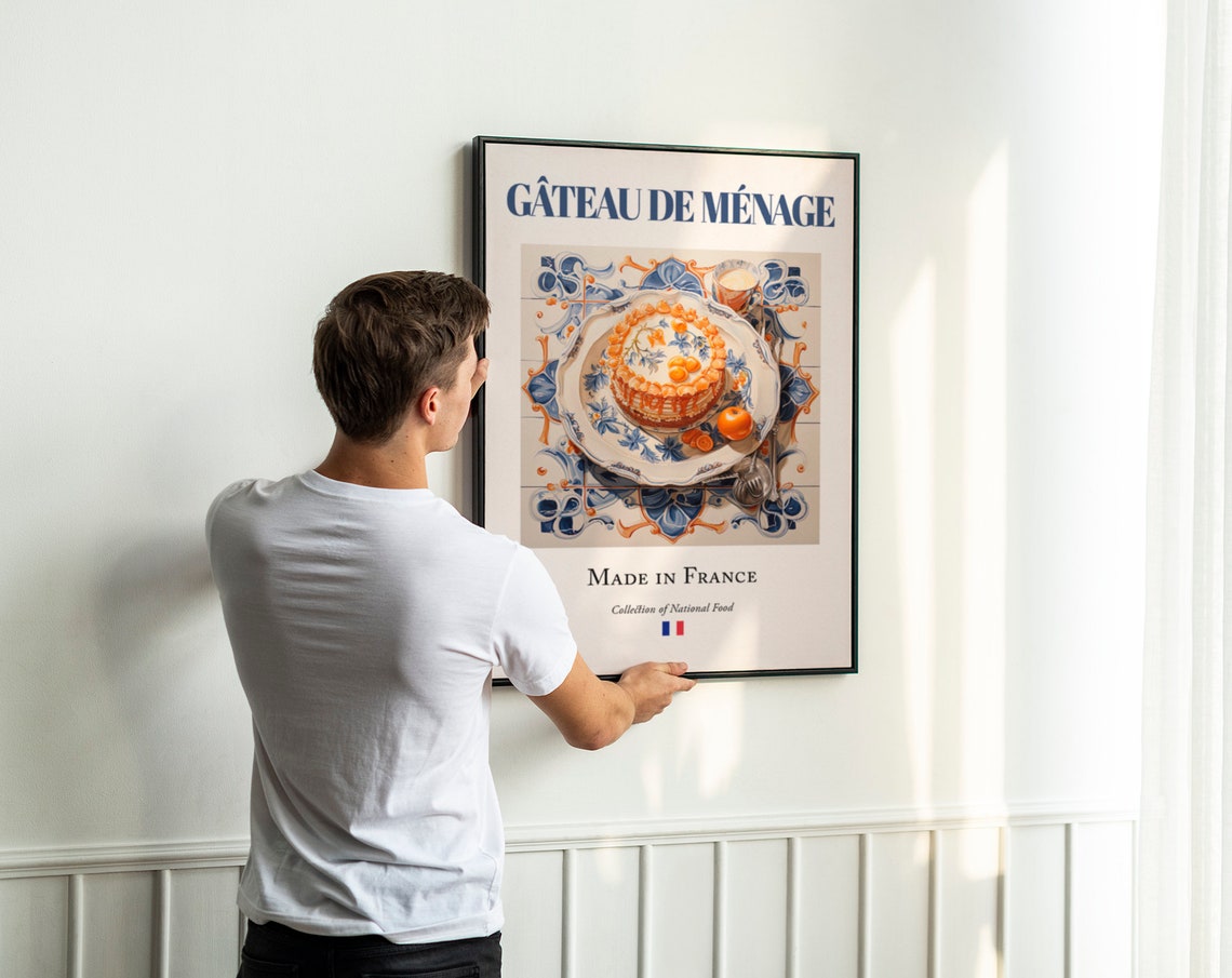 Gteau De Mnage On Maiolica Tile Plate, Food Art Print - Image 3