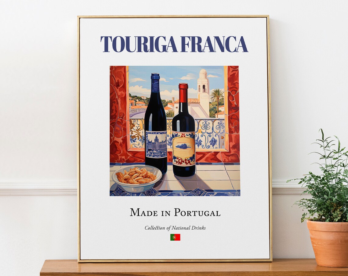 Touriga Franca Azulejo Tile Portugal Art Print