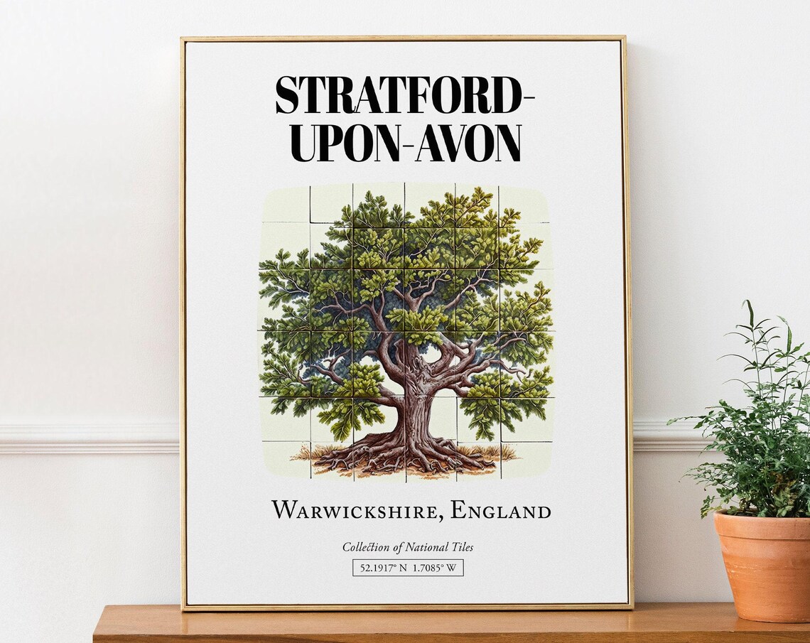 Stratford-Upon-Avon Warwickshire England Travel Poster