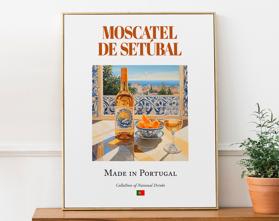 Moscatel De Setbal On Azulejo Tile, Travel Poster