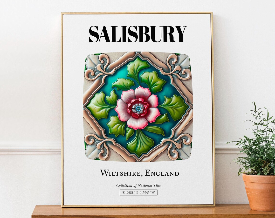 Salisbury Wiltshire England Traditional Tile Pattern Art Print