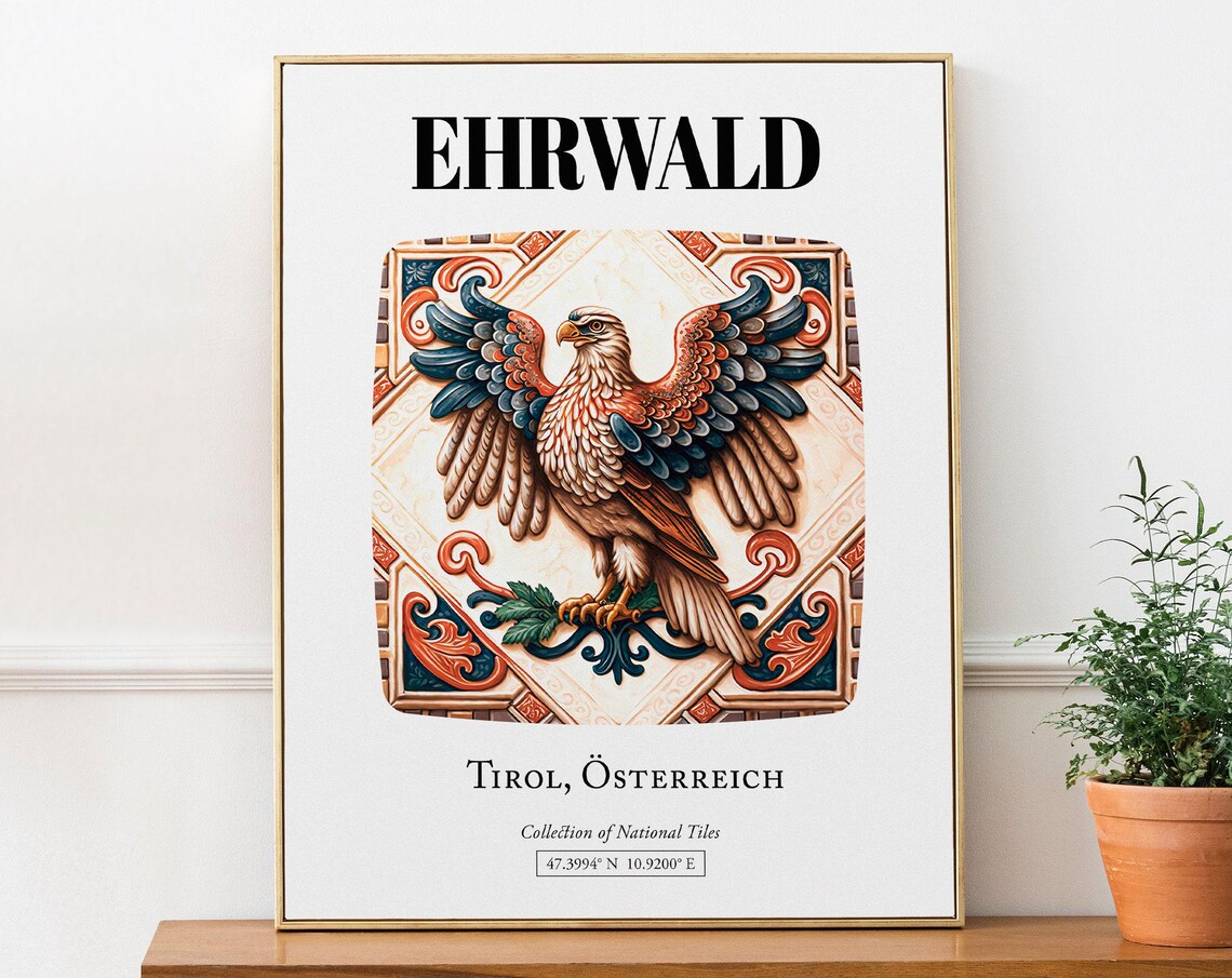 Ehrwald Tirol Austria Traditional Tile Pattern Art Print