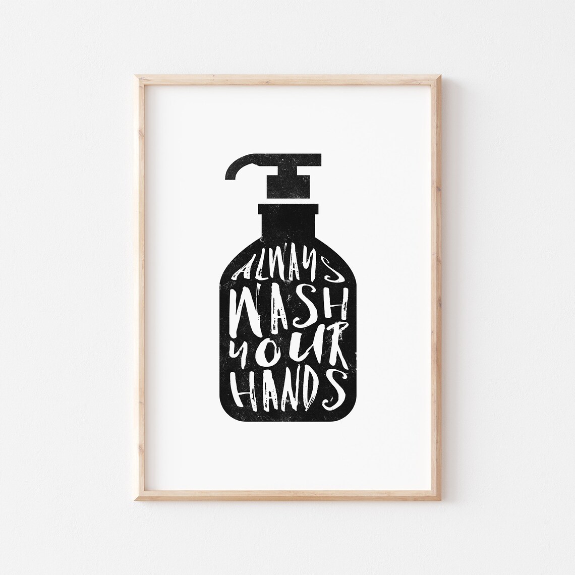 Wash Your Hands Sign, Bathroom Rules Poster - Image 2