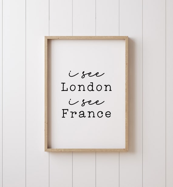 Funny Bathroom Print Bathroom Print I See London I See France Print Bathroom Bathroom Wall Art Bathroom Wall Decor