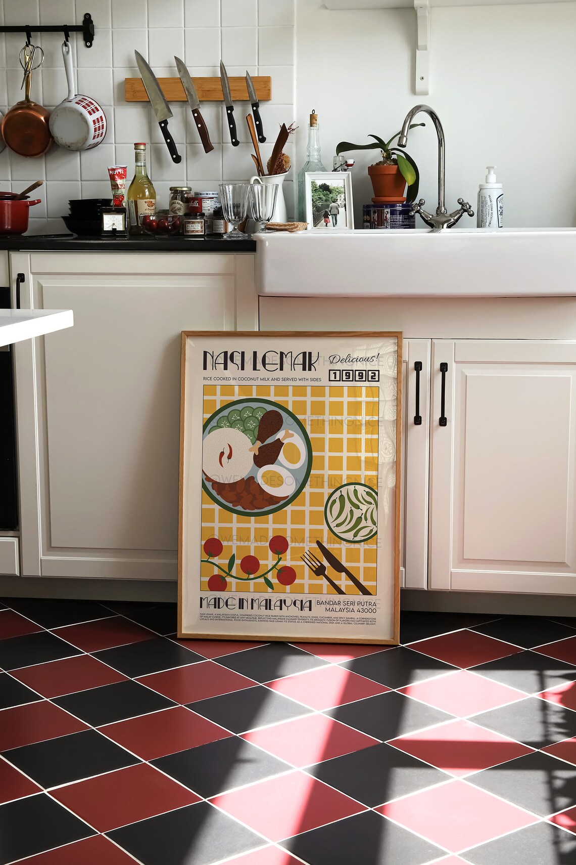 Nasi Lemak Poster Print, Modern Kitchen Decor - Image 3