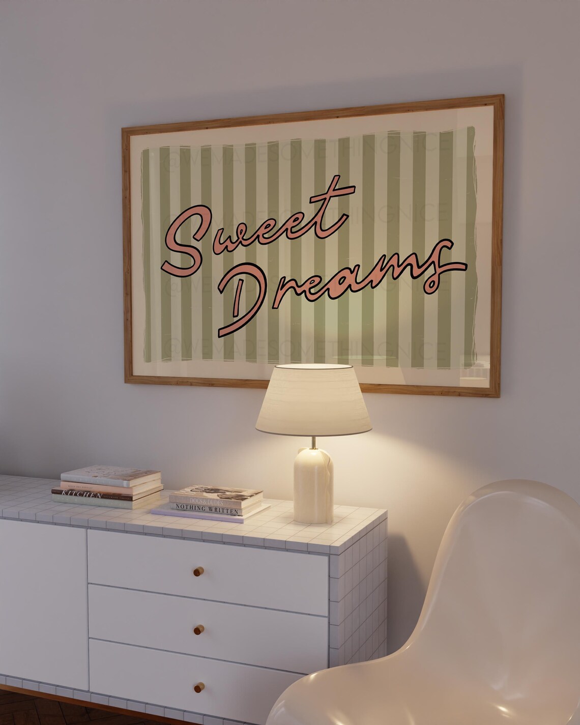 Sweet Dreams Retro Wall Art Print, Coquette Decor - Image 3