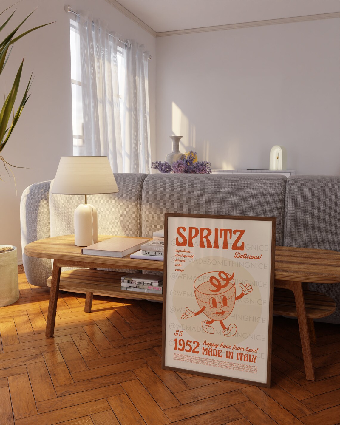 Spritz Cocktail Retro Kitchen Art Print - Image 2