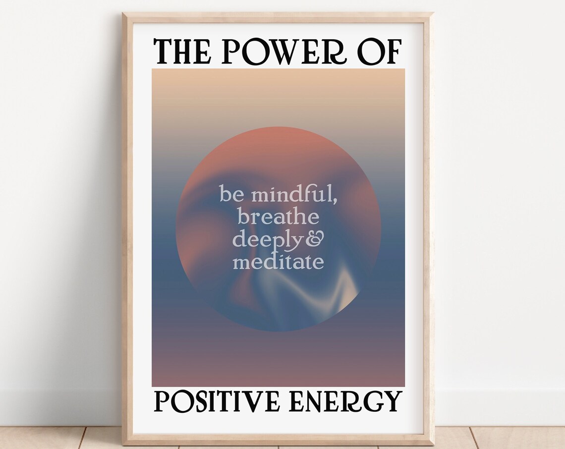 The Power Of Positive Energy, Psychedelic Retro Print