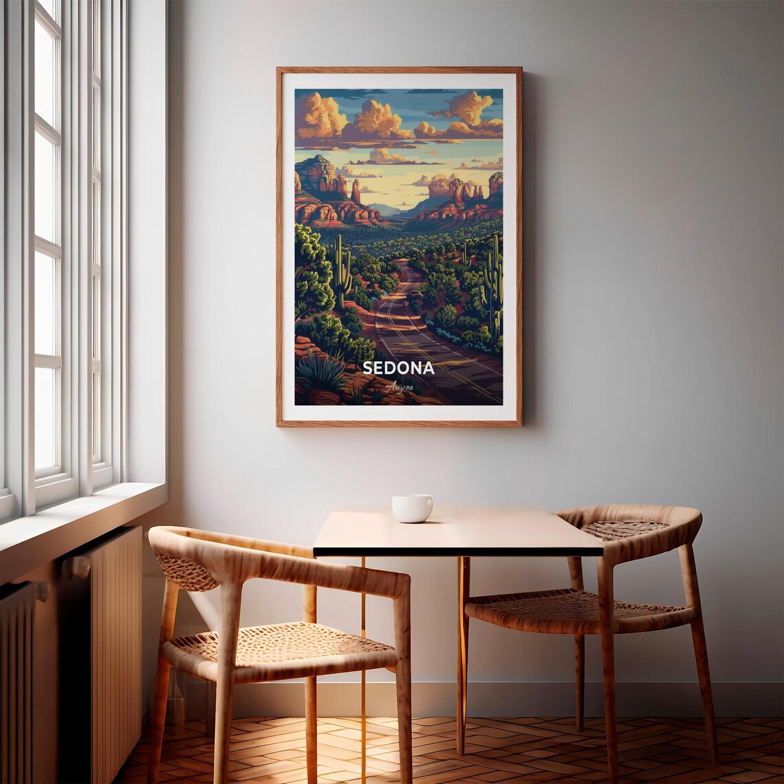Sedona Arizona Red Rock Scenic Byway Desert Road Travel Poster - Image 3