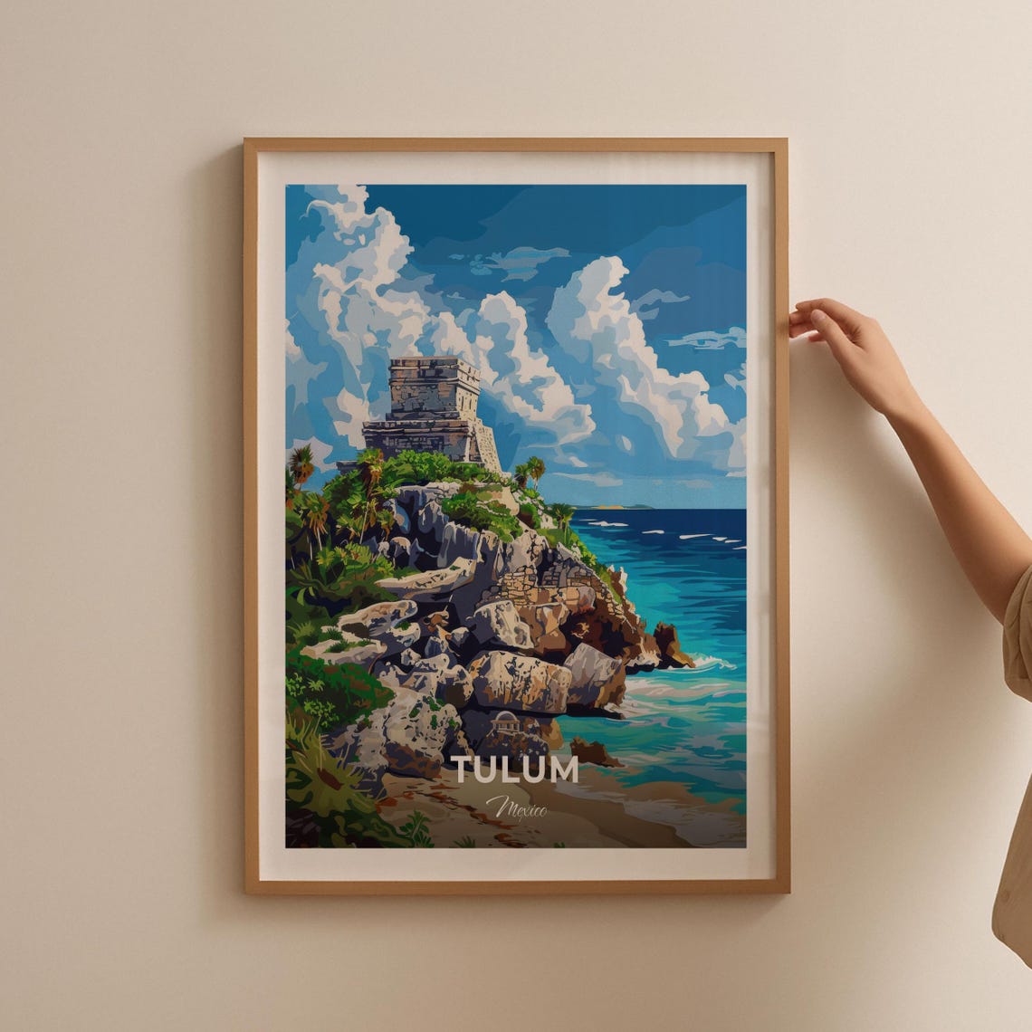 Tulum Mexico Tulum Ruins Cliffside Temple Caribbean Travel Poster - Image 2