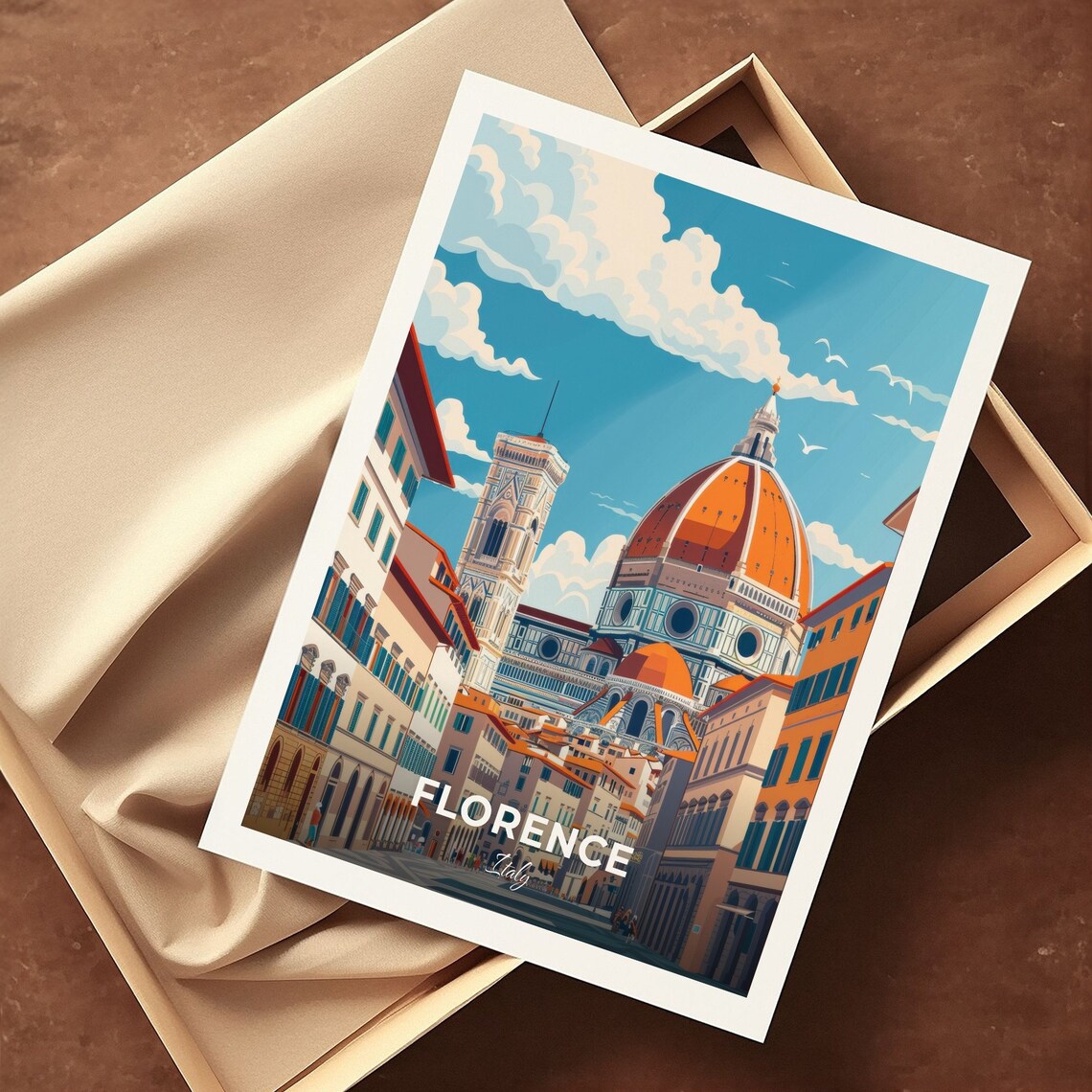 Florence Duomo Cathedral Terracotta Dome Skyline Travel Poster - Image 3