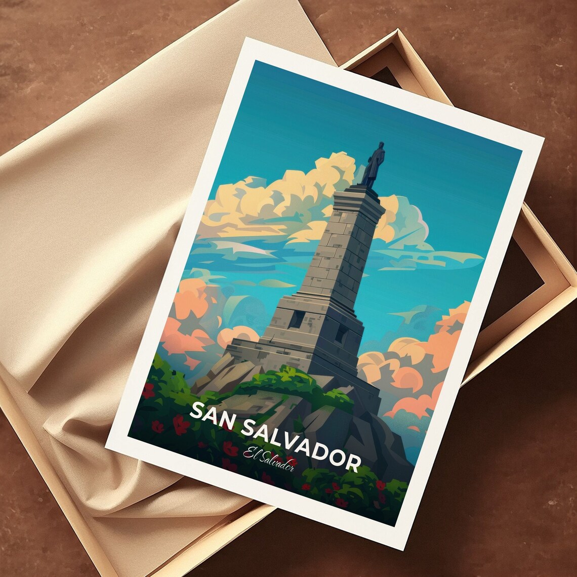 San Salvador Monument to the Revolution Tower Statue Travel Poster - Image 3