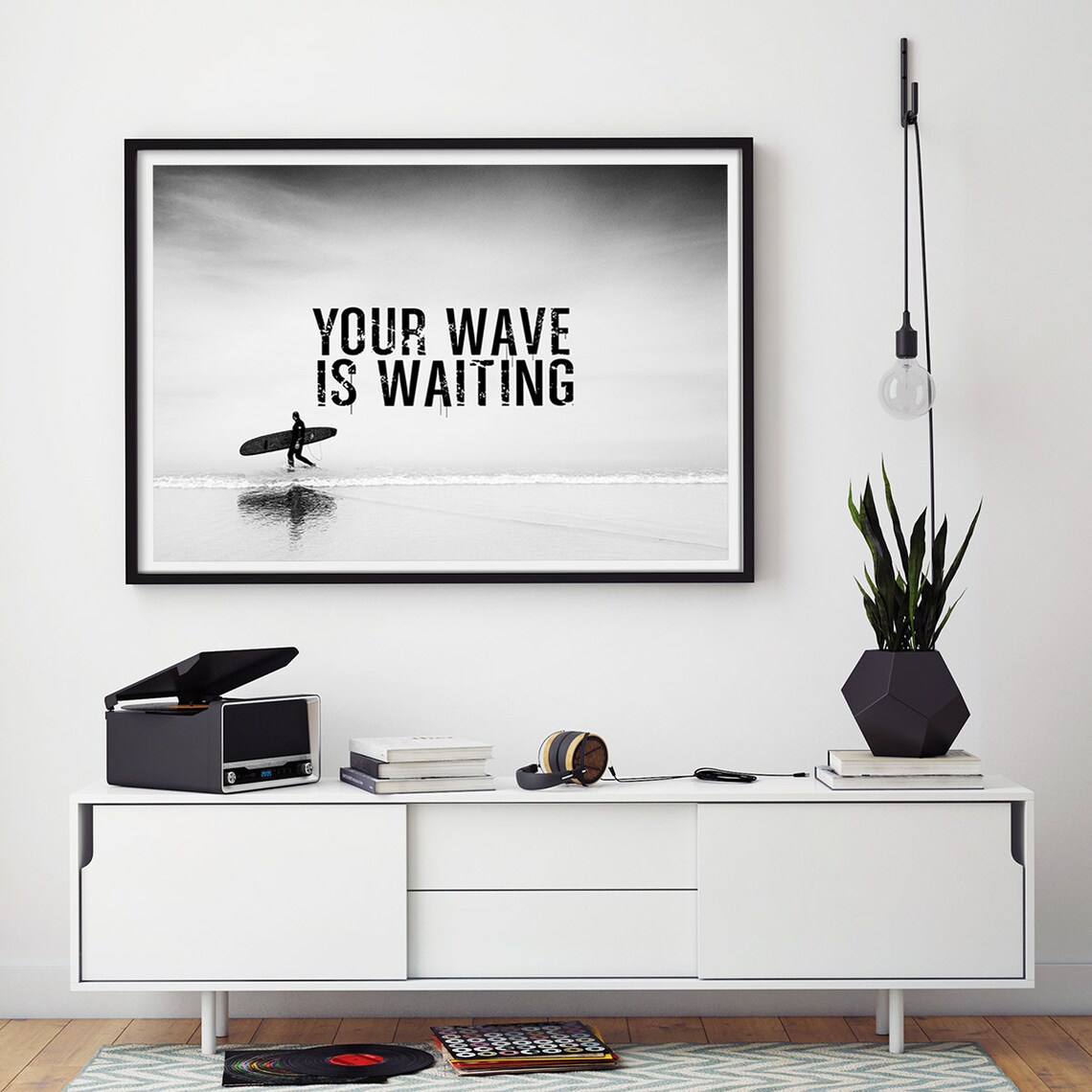 Surf Decor Your Wave Is Waiting, Coastal Art Print - Image 2