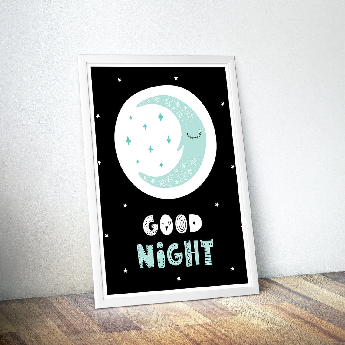 Nursery Prints Moon And Stars Boho Style Grey Nursery Print For Boys Or Girls Room - Image 4